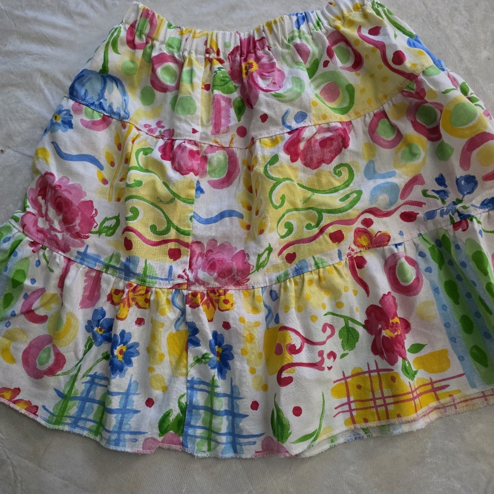 Colorful Floral Kids Skirt